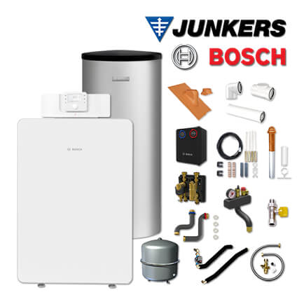 Junkers Bosch Gaskessel GC8000iF-15, GCFS8109, W200-5, HS25/6, Abgas Dach rot