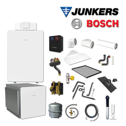 Junkers Bosch Gaskessel GC8000iF-15, GCFS849, WH135-3P, HS25/6, Abgas Dach schw