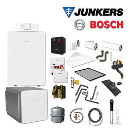 Junkers Bosch Gaskessel GC8000iF-15, GCFS855, WH135-3P, HSM25/6, Abgas Dach schw