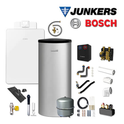 Junkers Bosch GCFS8100, Gaskessel GC8000iF-22, W160-5, HS25/6, Abgas Dach schw