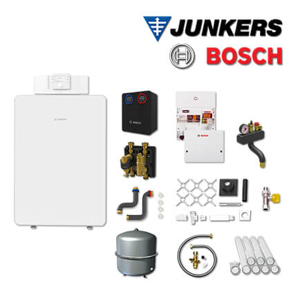 Junkers Bosch GCF812 mit GC8000iF-30 Gaskessel, HSM25/6, Abgas Schacht