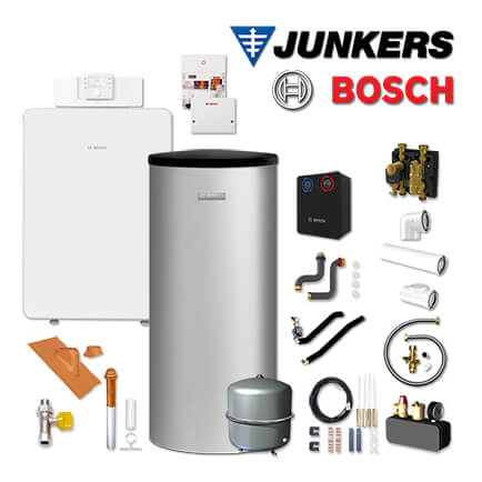 Junkers Bosch GCFS8120, GC8000iF-30 Gaskessel, W160-5, HSM25/6, Abgas Dach rot