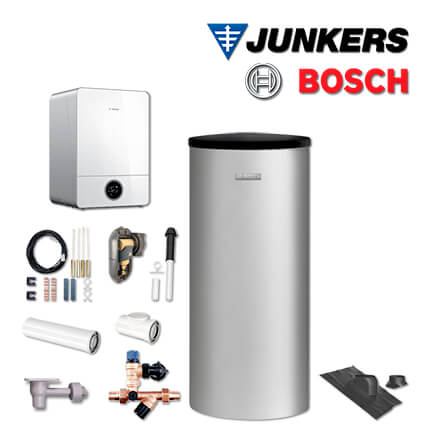 Junkers Bosch Gastherme GC9000iW 20 E, GC-S962 mit W160-5 P1 A, Abgas Dach schw.