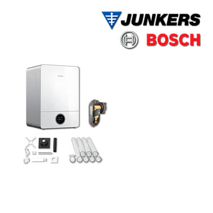 Junkers Bosch Gas-Brennwerttherme GC9000iW 20 E, GC919 mit Abgas Schacht