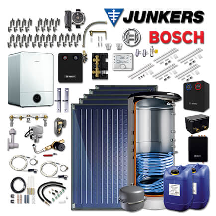 Junkers Bosch Gas-Brennwerttherme GC9000iW 20 H, GC-Sys949 mit 5xFKC-2S, BS750-6
