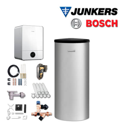 Junkers Bosch GC-S957 mit Gastherme GC9000iW 30 E, W160-5 P1 A, Abgas Schacht