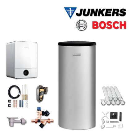Junkers Bosch GC-S970 mit Gastherme GC9000iW 30 E, W200-5 P1 A, Abgas Schacht