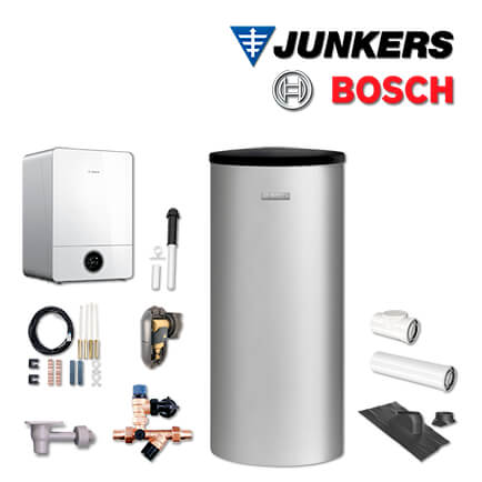 Junkers Bosch GC-S971 mit Gastherme GC9000iW 30 E, W200-5 P1 A, Abgas Dach schw.