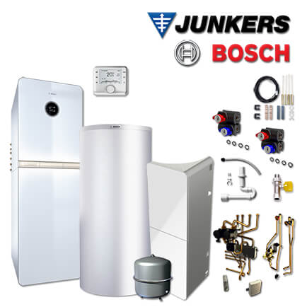 Junkers Bosch SHU09 mit Gastherme GC9000iWM 20/100 S, HDS400, CW400, 2 HK
