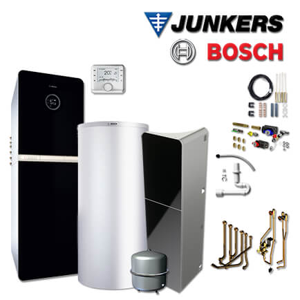 Junkers Bosch SHU06 mit Gas-Brennwerttherme GC9000iWM 20/150 SB, HDS400, CW400