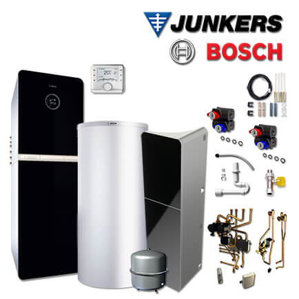 Junkers Bosch SHU14 mit Gastherme GC9000iWM 20/150 SB, HDS400, CW400, 2 HK