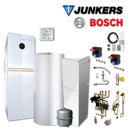 Junkers Bosch SHU12 mit Gastherme GC9000iWM 30/150 S, HDS400, CW400, 2 HK