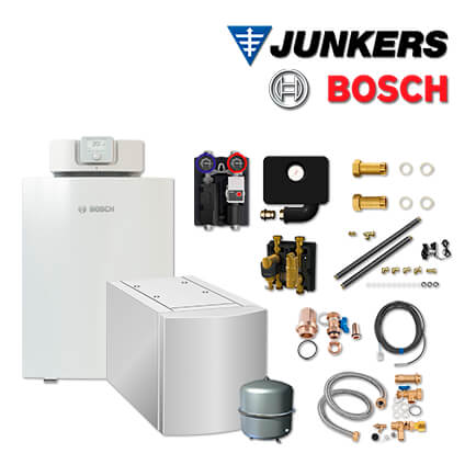 Junkers Bosch OC7F23 mit Öl-Brennwertkessel OC7000F 22, WST 200-2, HS25/6