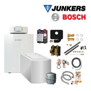 Junkers Bosch OC7F36 mit OC7000F 30 Öl-Brennwertkessel, WST 200-2, HSM25/6 MM100
