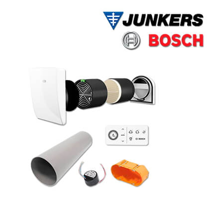 Junkers Bosch Wohnungslüftungspaket VE201, 35m² mit 2x V2000D 43 /K