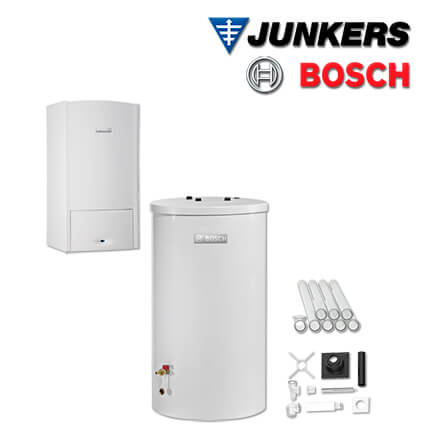 Junkers Bosch Gastherme ZSB 14-5.2 C, ZSB-S538 mit ST120-5, Abgas Schacht, E/H