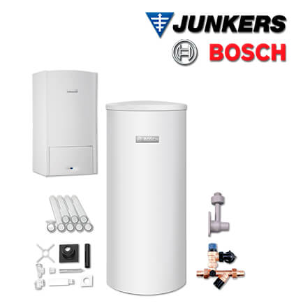 Junkers Bosch Gastherme ZSB 14-5.2 C, ZSB-S541 mit SK160-5, Abgas Schacht, E/H