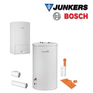 Junkers Bosch Gastherme ZSB 14-5.2 C, ZSB-S551 mit ST120-5, Abgas Dach rot, L/LL