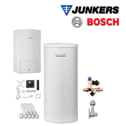 Junkers Bosch ZSB-S556 mit ZSB 24-5 C Gastherme, SK200-5 ZB, Abgas Schacht