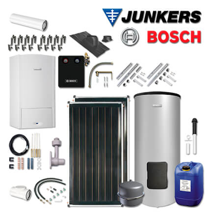 Junkers Bosch ZSB-Sys527 mit ZSB 24-5 C, 2xFCC-2V, WS300-5, Abgas Dach schwarz