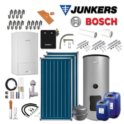 Junkers Bosch ZSB-Sys536 mit ZSB 24-5 C, 3xFCC, WS400-5, Abgas Dach rot