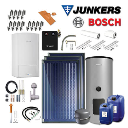 Junkers Bosch ZSB-Sys554 mit ZSB 24-5 C, 3xFKC-2S, WS400-5, Abgas Dach rot