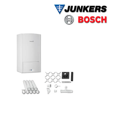 Junkers Bosch ZSB521 mit ZSB 24-5 C Gas-Brennwerttherme, Abgas Schacht