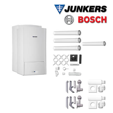 Junkers Bosch 2x Brennwert-Kombitherme ZWB 24-5 C 23, MFB501 mit Abgas Schacht