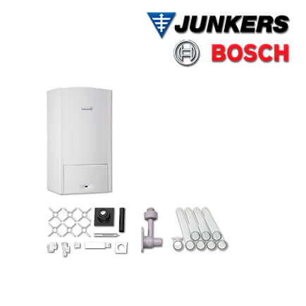 Junkers Bosch Brennwert-Kombitherme ZWB 24-5 C 23, ZWB550 mit Abgas Schacht
