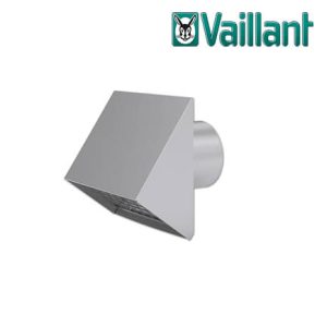 Vaillant Fassadendurchführung VAZ-G180 mit Wetterschutzgitter weißaluminium Ø 180 mm