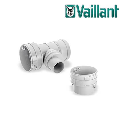 Vaillant T-Stück Ø 100 PP – für Abgasanschluss Ø 60/100 PP
