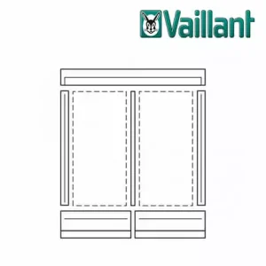 Vaillant Indach-Eindeckrahmen, 2x Flachkollektor, Neigung 15° bis 22° (vertikal)