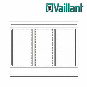 Vaillant Indach-Eindeckrahmen, 3x Flachkollektor, Neigung 15° bis 22° (vertikal)