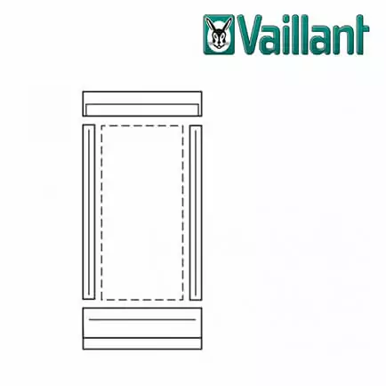 Vaillant Indach-Eindeckrahmen, 1x Flachkollektor, Neigung 15° bis 22° (vertikal)