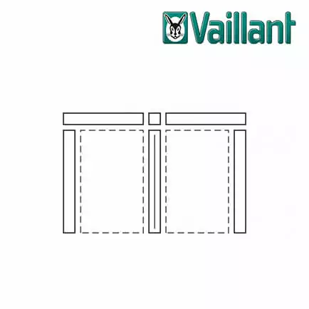 Vaillant Indach, Erweiterungsset übereinander, 2 Kollektoren vertikal, Aluminium