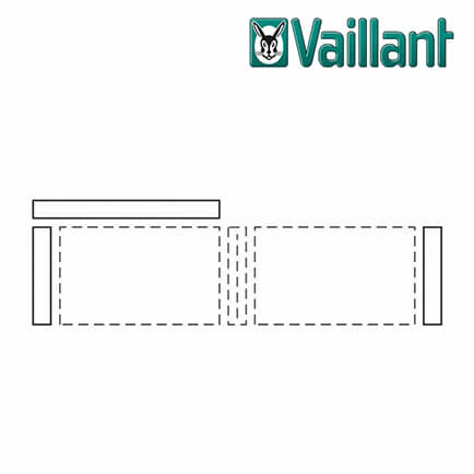 Vaillant-0020092568-1 Vaillant Indach, Erweiterungsset übereinander, Kollektor horizontal, Alu
