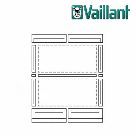 Vaillant Indach-Eindeckrahmen (horizontal, übereinander) für 2 Flachkollektoren