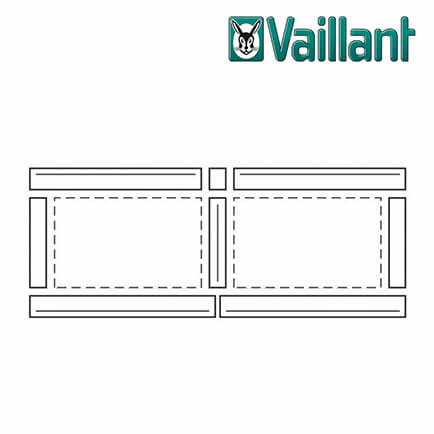 Vaillant Indach, Grundset horizontal für 2 Kollektoren nebeneinander, Aluminium