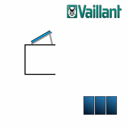 Vaillant Kollektormontage-Set 9.023, 3x VFK 145 / 155 V Flachdach nebeneinander
