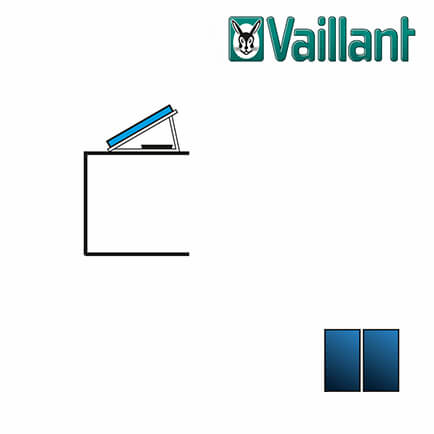 Vaillant Kollektormontage-Set 9.027, 2x VFK 145 / 155 V Flachdach nebeneinander