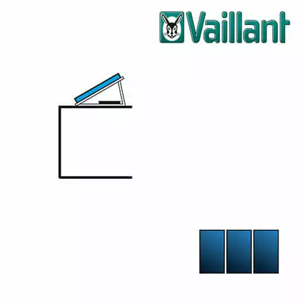 Vaillant Kollektormontage-Set 9.028, 3x VFK 145 / 155 V Flachdach nebeneinander