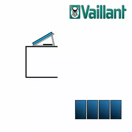 Vaillant Kollektormontage-Set 9.029, 4x VFK 145 / 155 V Flachdach nebeneinander