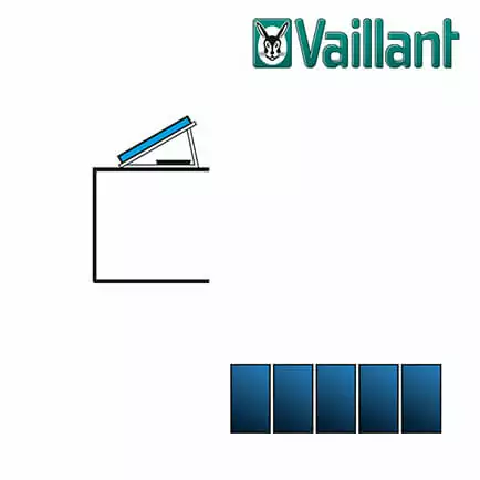 Vaillant Kollektormontage-Set 9.030, 5x VFK 145 / 155 V Flachdach nebeneinander
