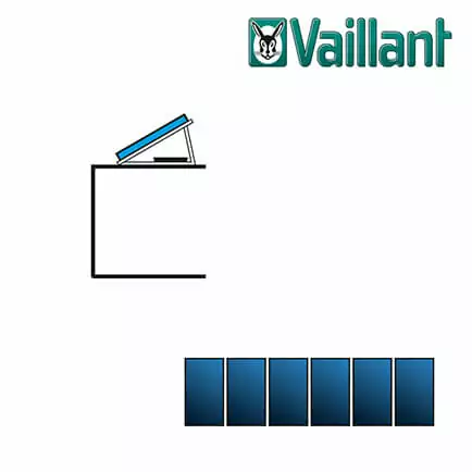 Vaillant Kollektormontage-Set 9.031, 6x VFK 145 / 155 V Flachdach nebeneinander