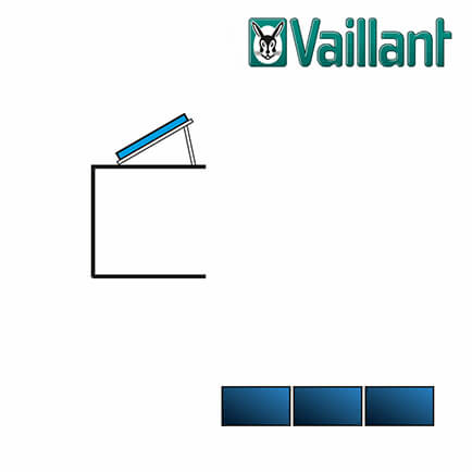 Vaillant Kollektormontage-Set 9.055, 3x VFK 145 / 155 H Flachdach nebeneinander