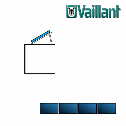 Vaillant Kollektormontage-Set 9.056, 4x VFK 145 / 155 H Flachdach nebeneinander
