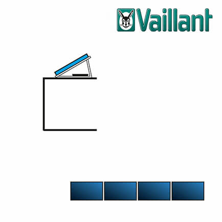 Vaillant Kollektormontage-Set 9.061, 4x VFK 145 / 155 H Flachdach nebeneinander