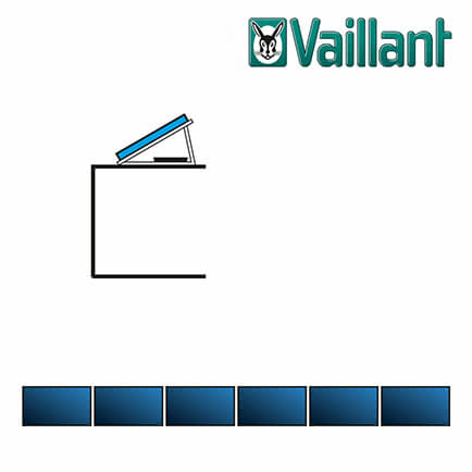 Vaillant Kollektormontage-Set 9.063, 6x VFK 145 / 155 H Flachdach nebeneinander