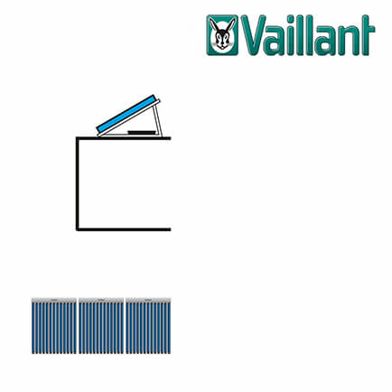 Vaillant Kollektormontage-Set 9.087, 3x VTK 1140/2 Flachdach nebeneinander