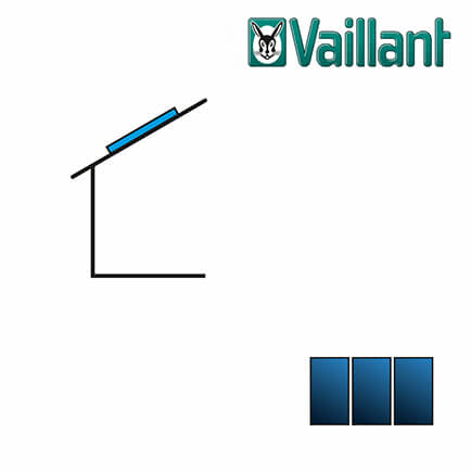 Vaillant Kollektormontage-Set 9.002, 3x VFK 145 / 155 V nebeneinander auf Pfanne